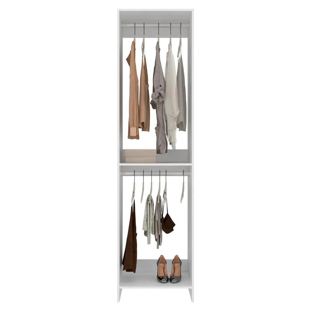 Closet Eco, Kronos Blanco, Con un entrepaño amplio para organizar ropa, sin puertas ZF - Image 2