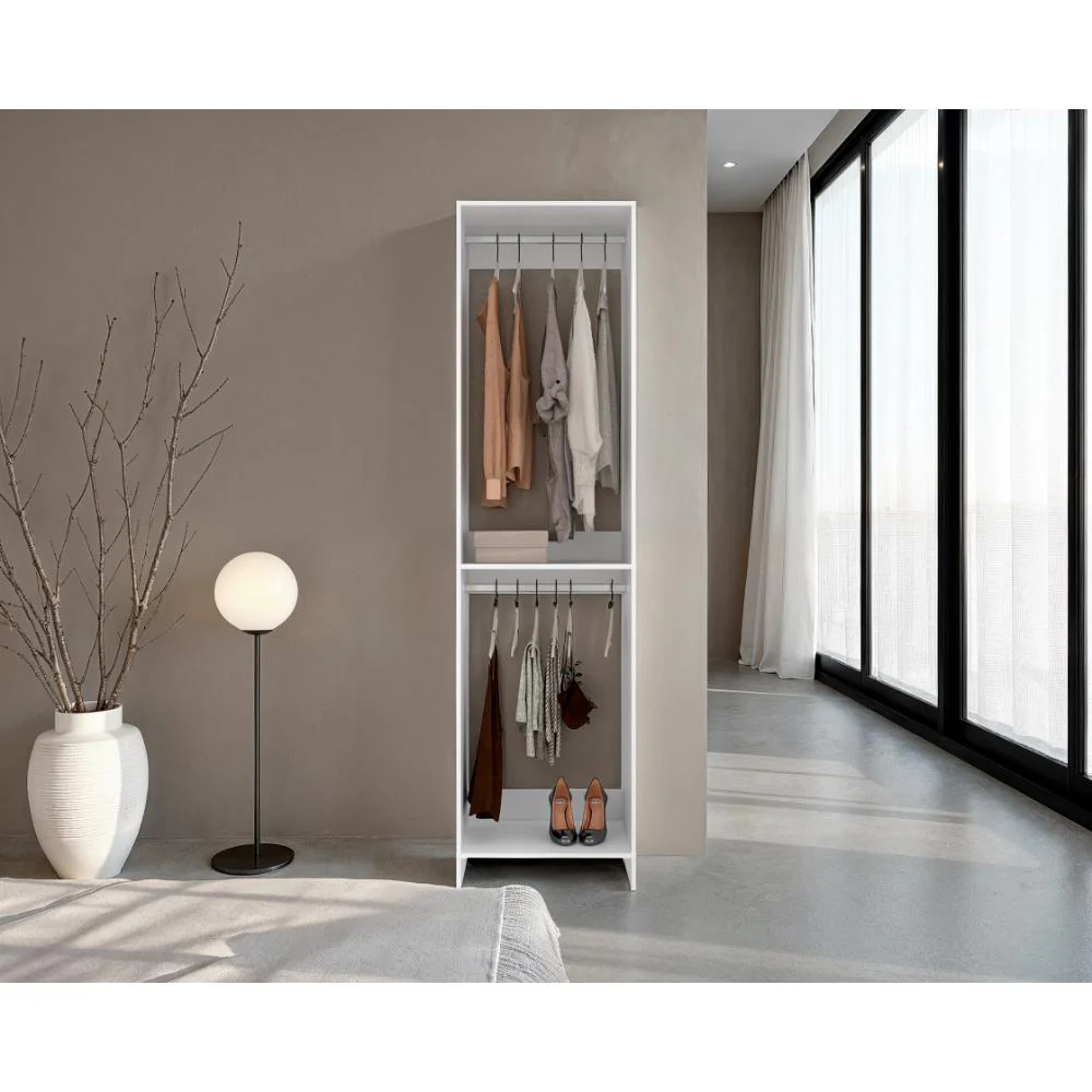 Closet Eco, Kronos Blanco, Con un entrepaño amplio para organizar ropa, sin puertas ZF - Image 3