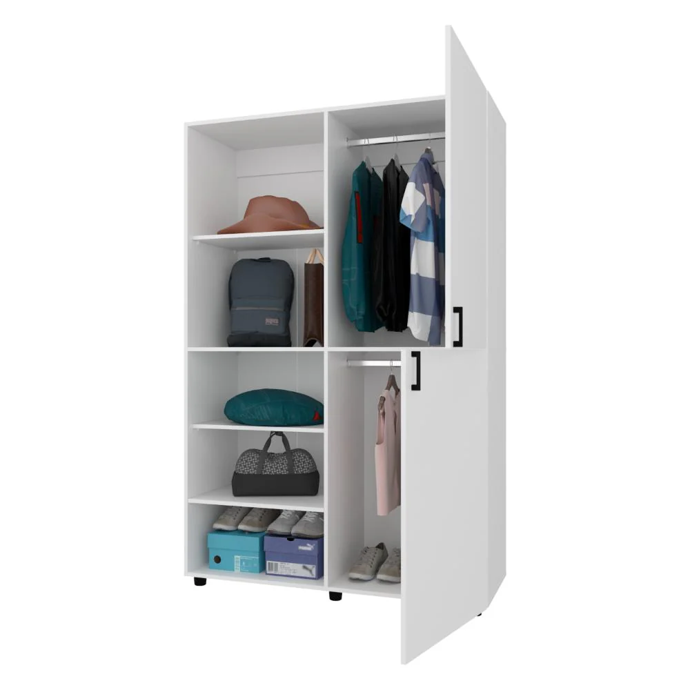 CLOSET ECONO, BLANCO DUQUEZA, PEQUEÑO CON AMPLIOS ESPACIOS PARA GUARDAR ROPA ZF - Image 2