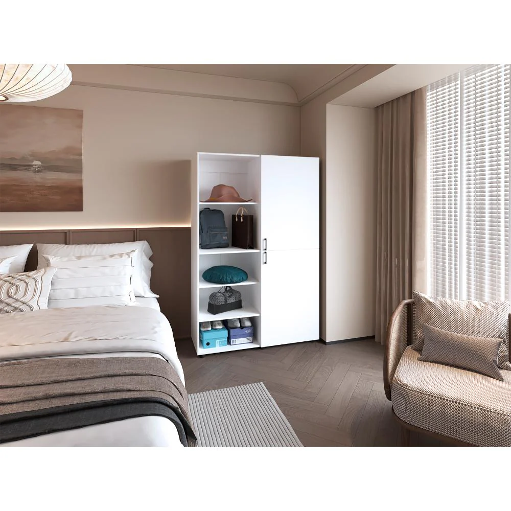 CLOSET ECONO, BLANCO DUQUEZA, PEQUEÑO CON AMPLIOS ESPACIOS PARA GUARDAR ROPA ZF - Image 3