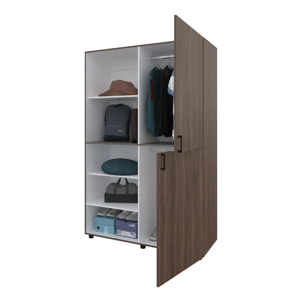 CLOSET ECONO, MILAN Y BLANCO DUQUEZA, PEQUEÑO CON AMPLIOS ESPACIOS PARA GUARDAR ROPA ZF - Image 2