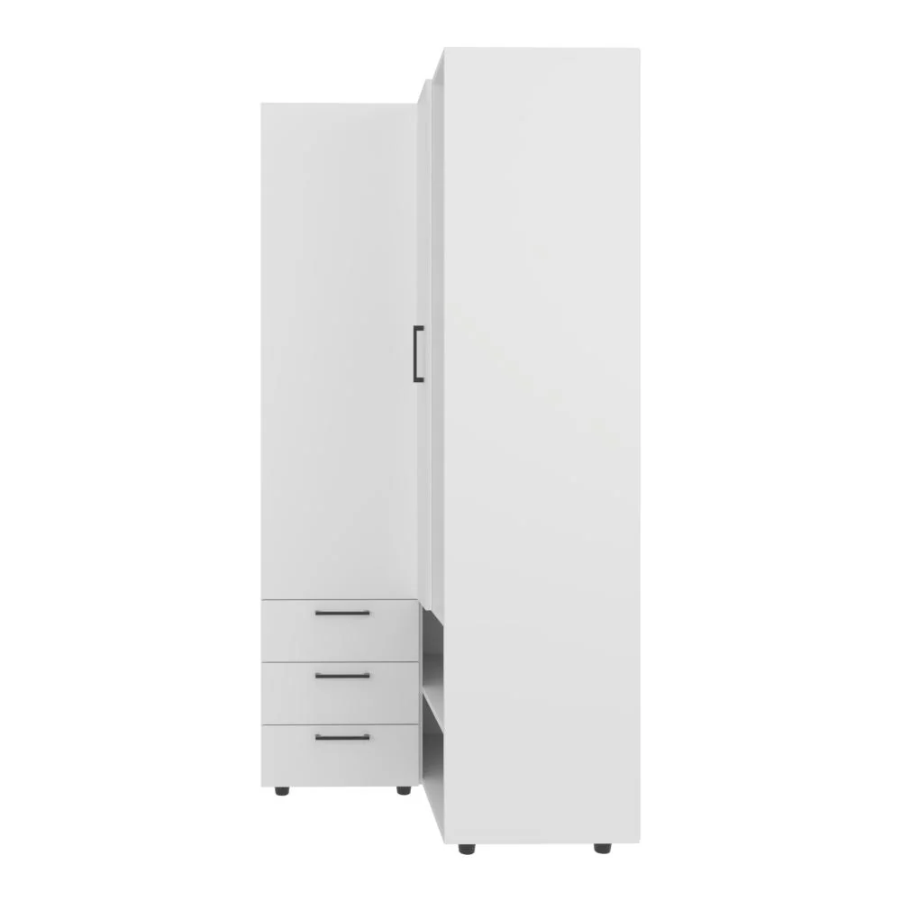 CLOSET ESQUINERO TOLU, BLANCO, CON  TRES CAJONES Y MÚLTIPLES ESPACIOS ZF - Image 6
