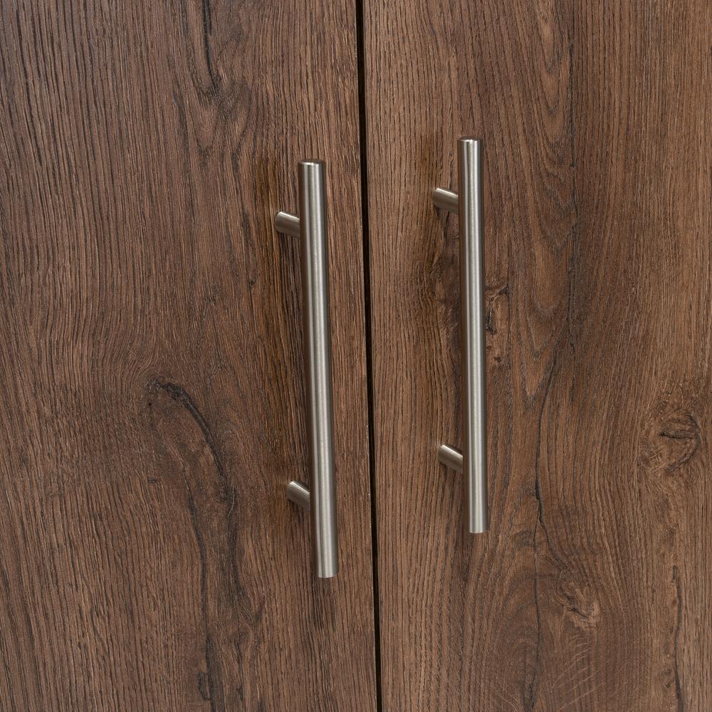 CLOSET FONTANA, NOGAL Y BLANCO, CON CUATRO PUERTAS ABATIBLES Y TRES CAJONES ORGANIZADORES - Image 9