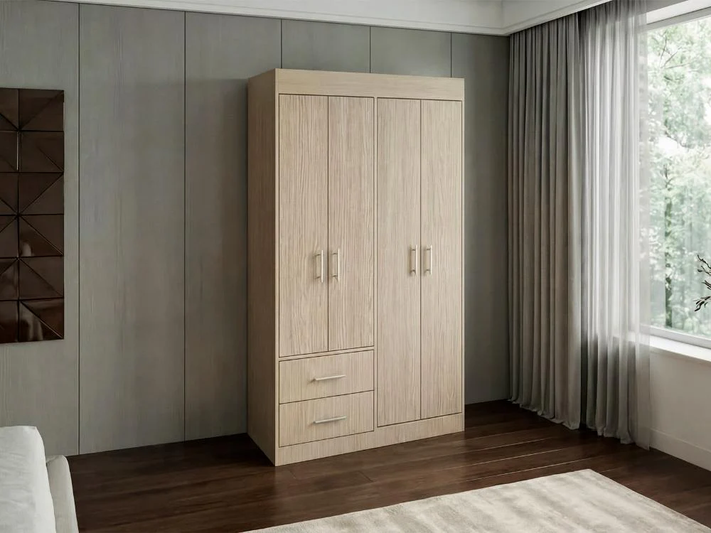 Closet Houston, Cartagena y Wengue , Con cuatro puertas batientes y dos cajones con amplio espacio de almacenamiento - Image 3