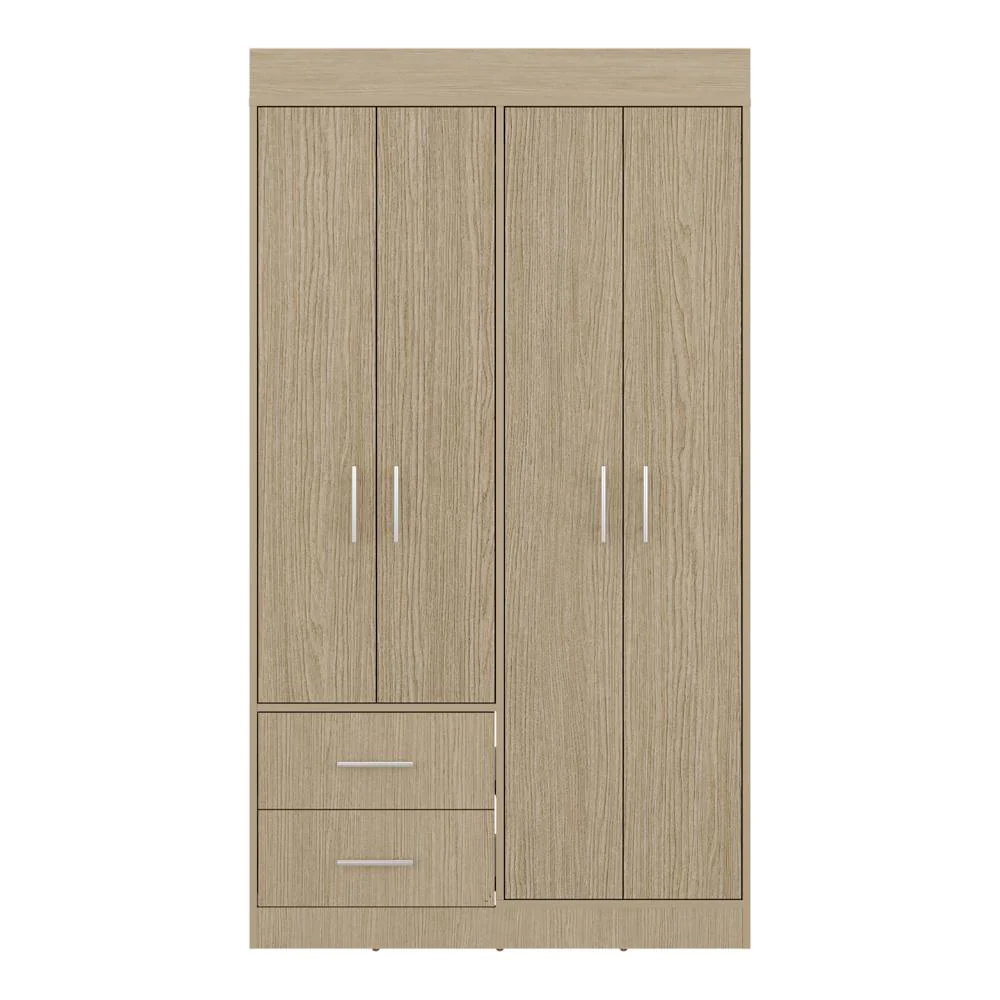 Closet Houston, Cartagena y Wengue , Con cuatro puertas batientes y dos cajones con amplio espacio de almacenamiento - Image 6