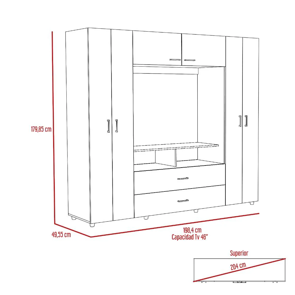 CLOSET JAKOB, WENGUE, PARA TV DE 46" - Image 13