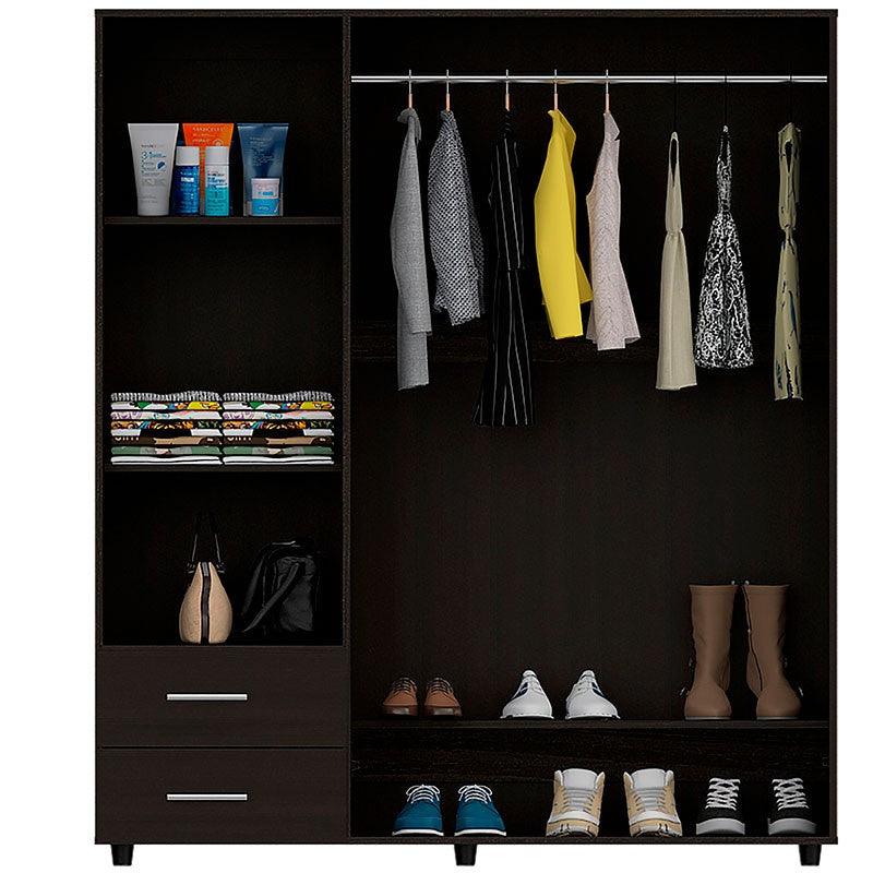 CLOSET LIGHT, WENGUE, CON DOS CAJONES ORGANIZADORES Y ENTREPAÑO DISEÑADO PARA LOS ZAPATOS - Image 3