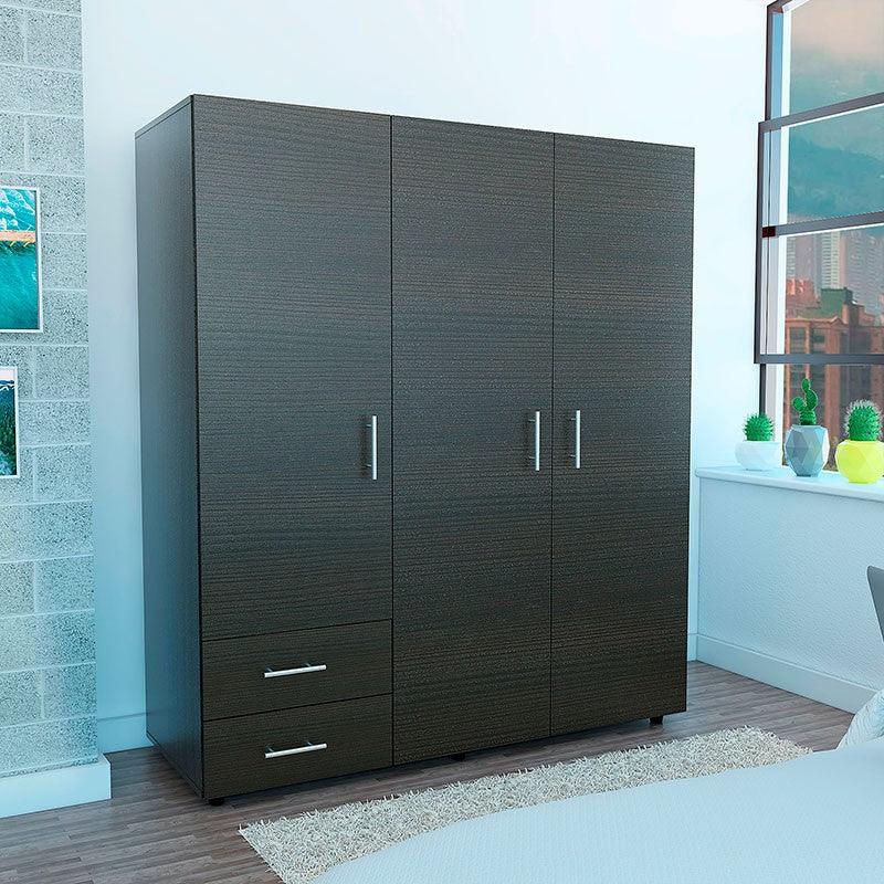 CLOSET LIGHT, WENGUE, CON DOS CAJONES ORGANIZADORES Y ENTREPAÑO DISEÑADO PARA LOS ZAPATOS - Image 4