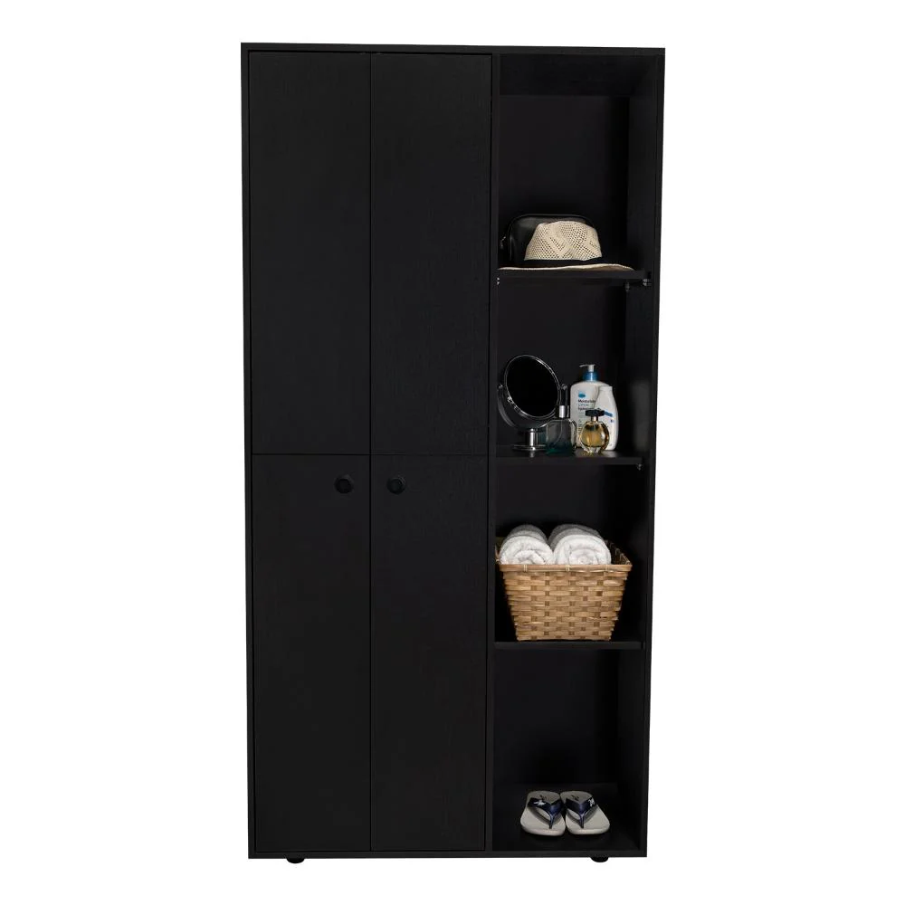 CLOSET MANDI, WENGUE, CON DOS TUBOS Y UN CAJON DESLIZABLE ZF - Image 3