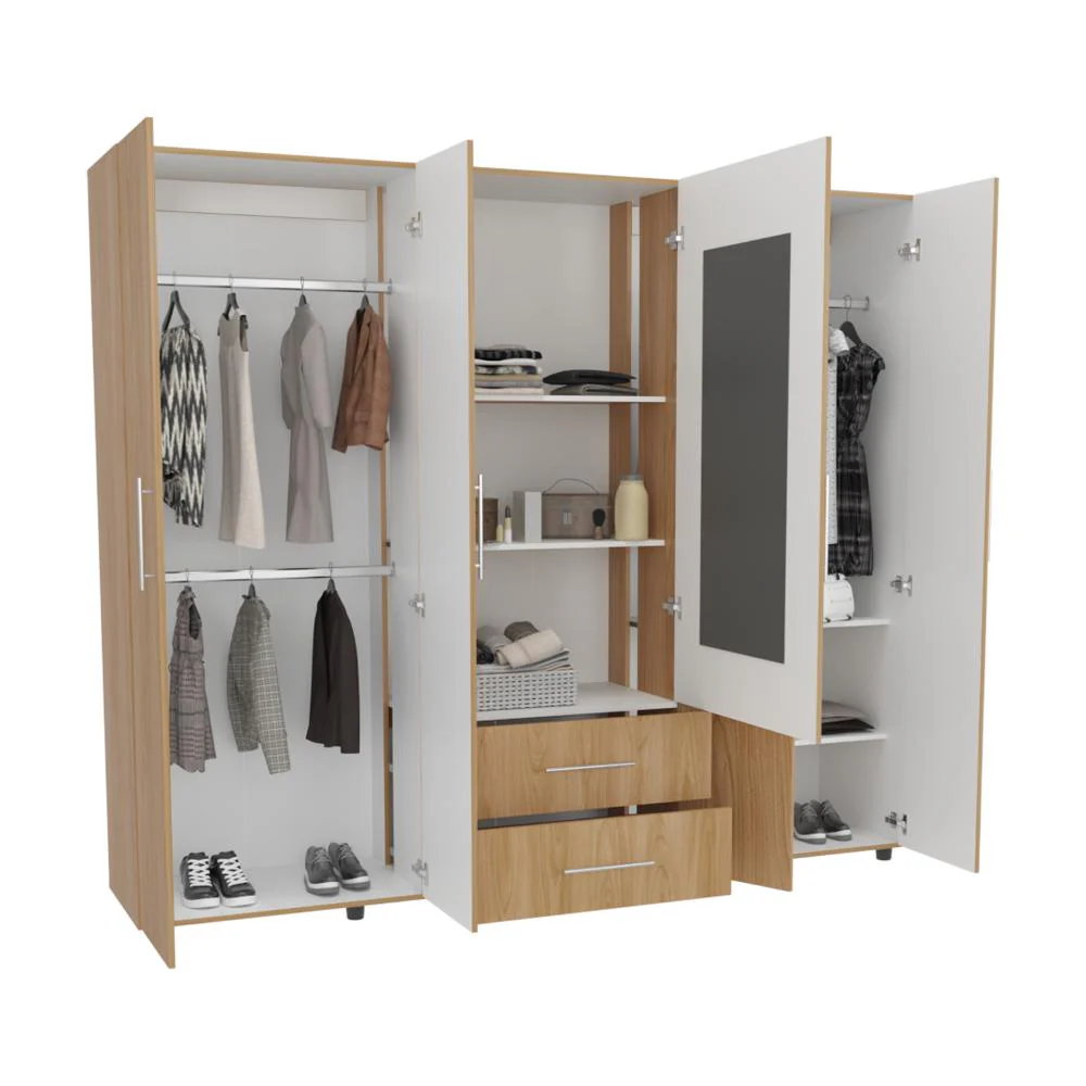 CLOSET MONTANO 230, FRESNO EUROPEO Y BLANCO, CON ESPEJO - Image 2
