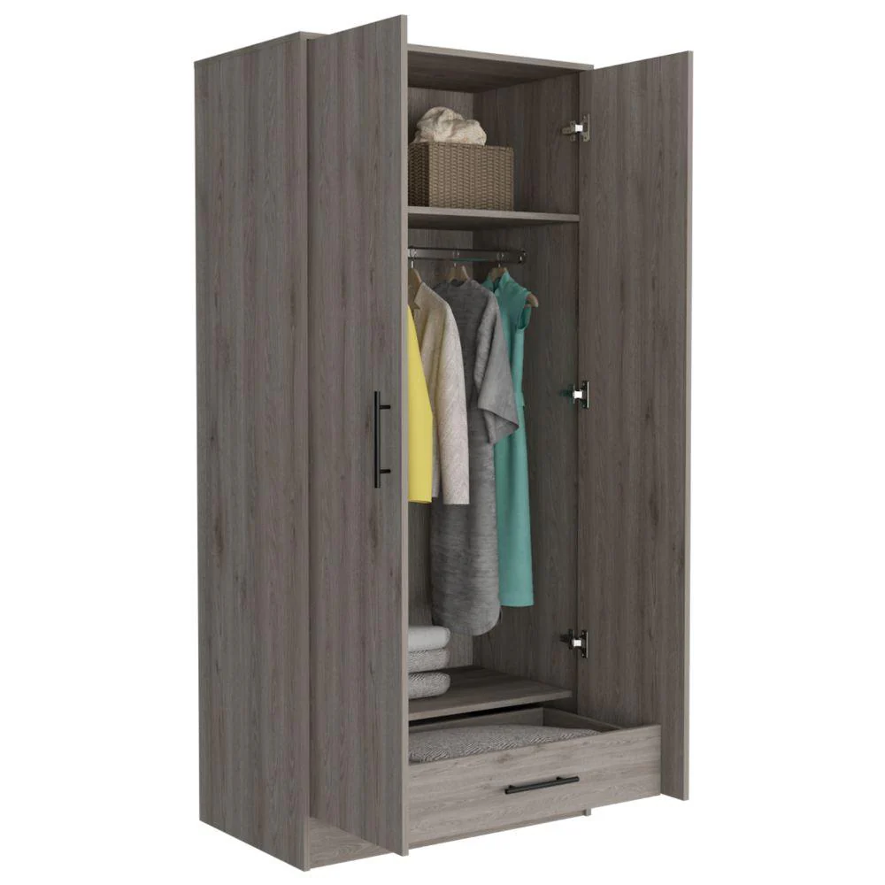 CLOSET OMAIRA, HUMO, CON ENTREPAÑOS Y  AMPLIOS CAJONES    ZF