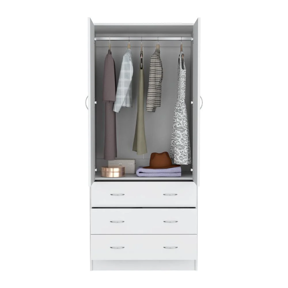 CLOSET PILIC, BLANCO DUQUEZA, TRES CAJONES CON GRAN CAPACIDAD DE ALMACENAMIENTO ZF