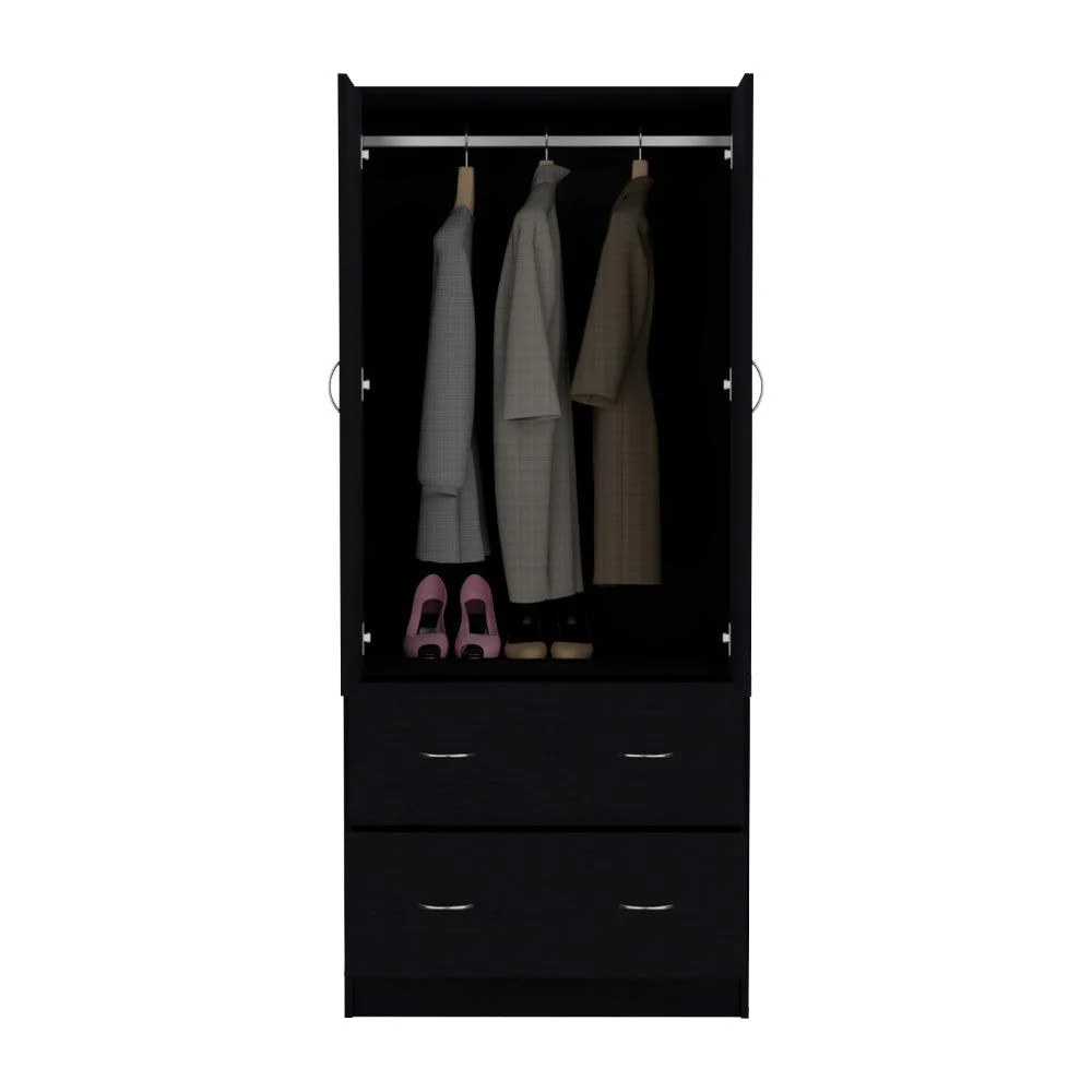CLOSET PILIC, WENGUE, DOS CAJONES CON GRAN CAPACIDAD DE ALMACENAMIENTO ZF - Image 2
