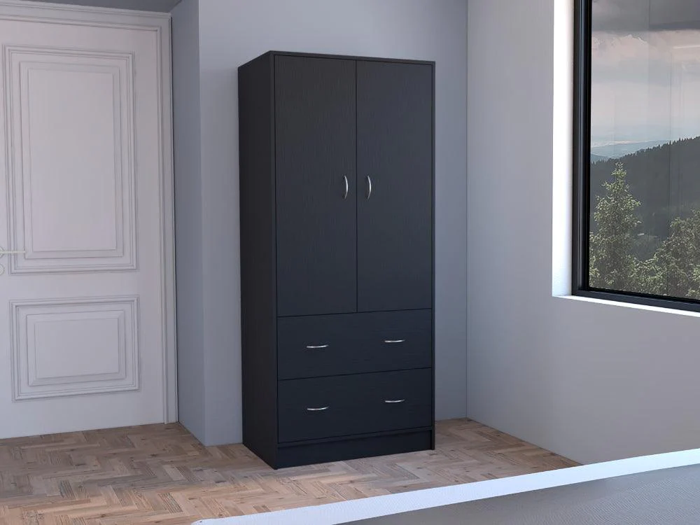 CLOSET PILIC, WENGUE, DOS CAJONES CON GRAN CAPACIDAD DE ALMACENAMIENTO ZF - Image 3