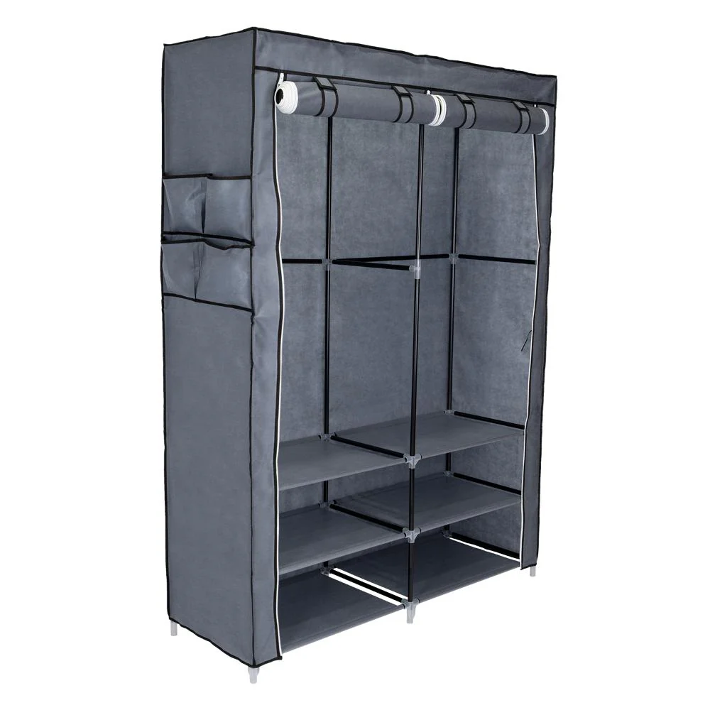 CLOSET PORTÁTIL JEANPOOL, GRIS, VARIEDAD DE ENTREPAÑOS EN TELA - Image 4