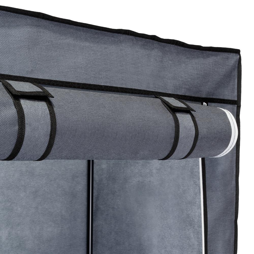 CLOSET PORTÁTIL JEANPOOL, GRIS, VARIEDAD DE ENTREPAÑOS EN TELA - Image 7