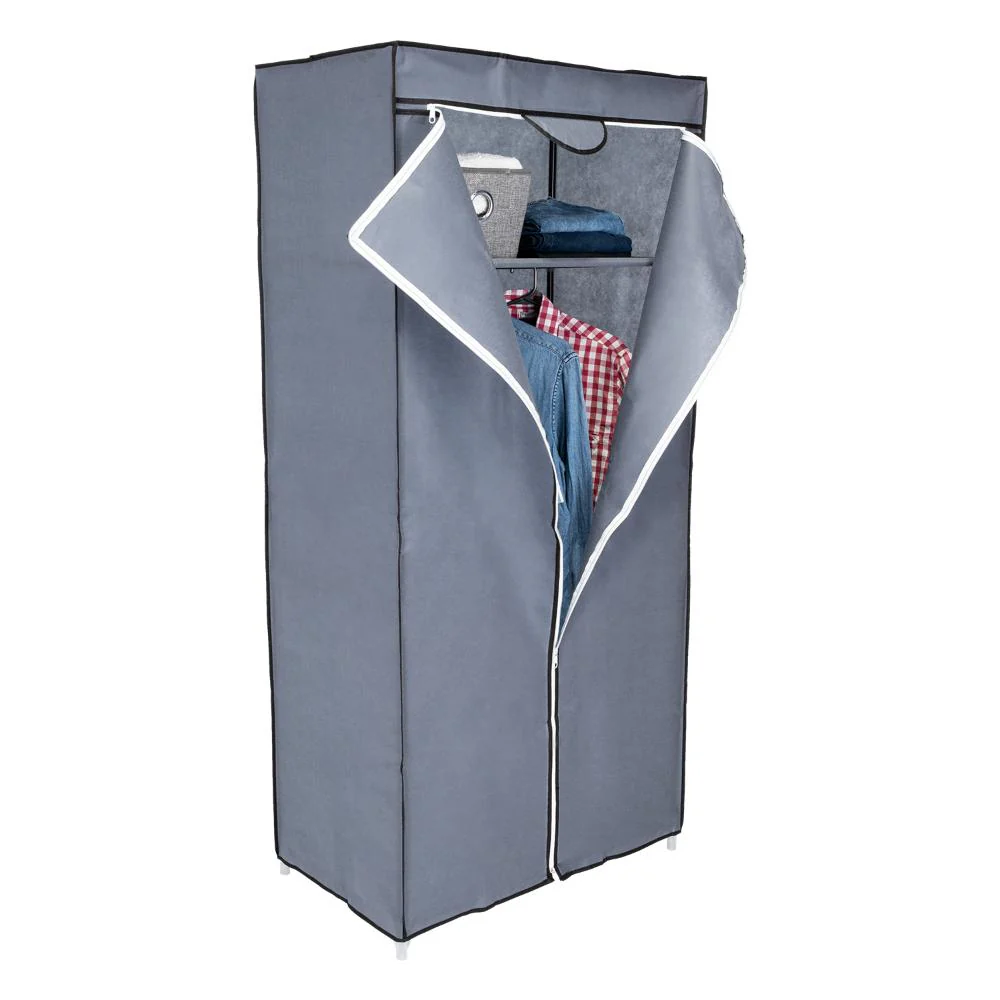 CLOSET PORTÁTIL JEASKEN, GRIS, VARIEDAD DE ENTREPAÑOS EN TELA - Image 3