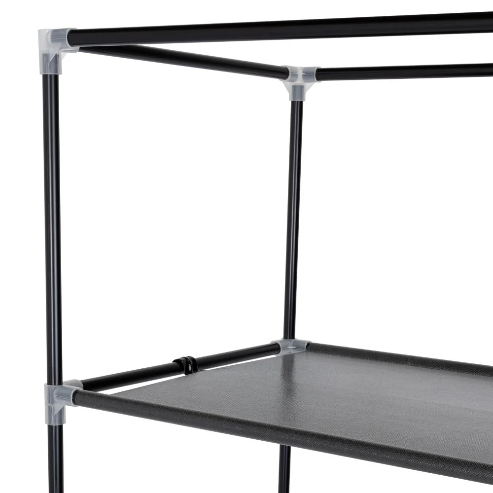 CLOSET PORTÁTIL JEASKEN, NEGRO, VARIEDAD DE ENTREPAÑOS EN TELA - Image 11