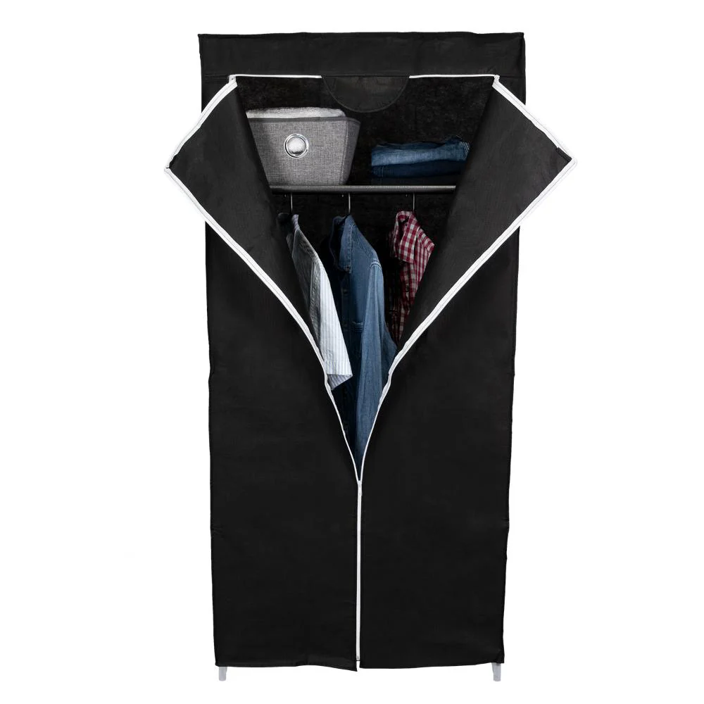 CLOSET PORTÁTIL JEASKEN, NEGRO, VARIEDAD DE ENTREPAÑOS EN TELA - Image 3