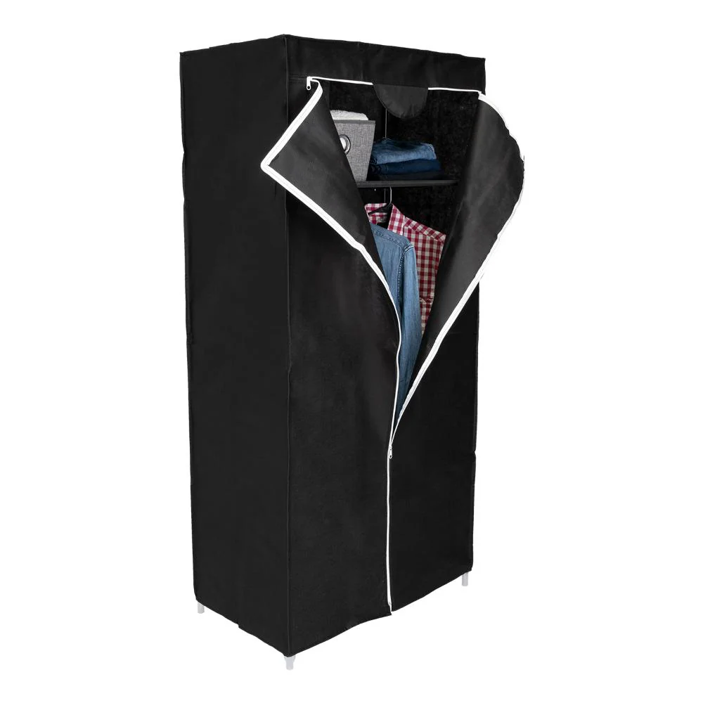 CLOSET PORTÁTIL JEASKEN, NEGRO, VARIEDAD DE ENTREPAÑOS EN TELA - Image 4