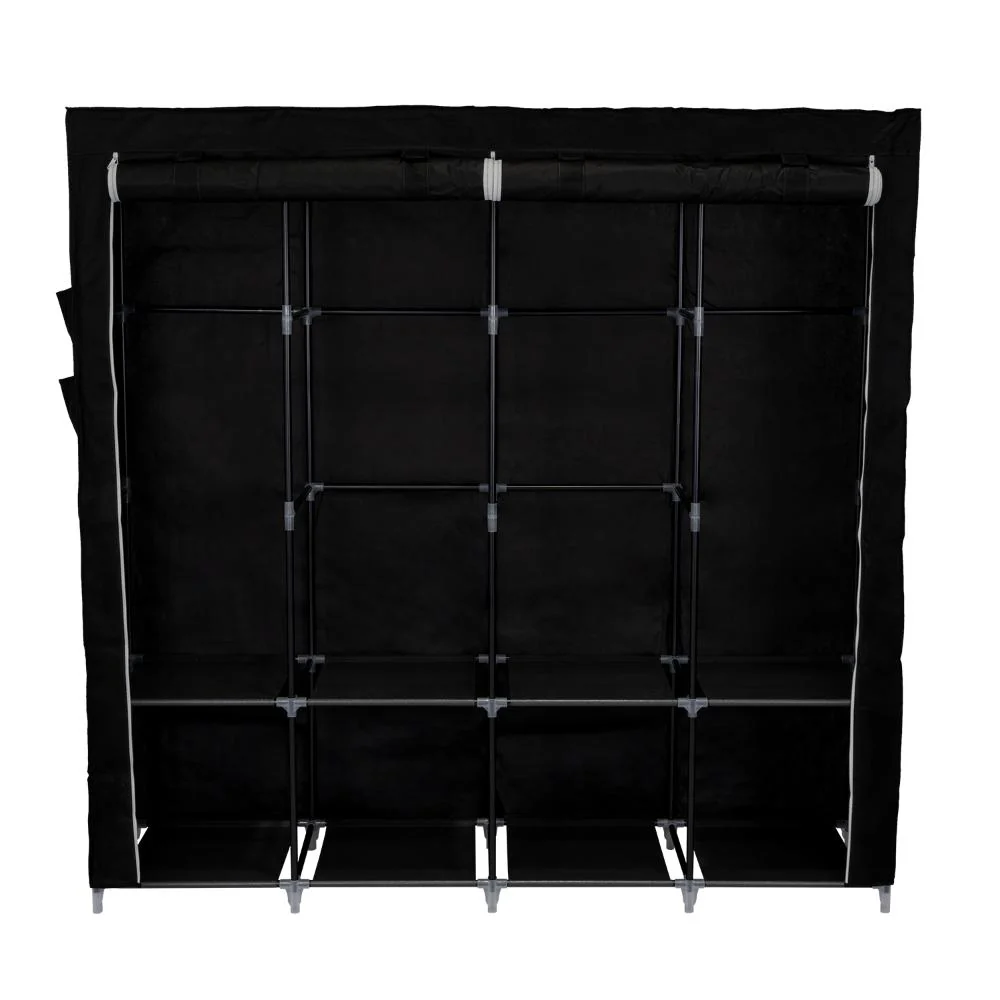 CLOSET PORTÁTIL GARMENT, NEGRO, VARIEDAD DE ENTREPAÑOS EN TELA - Image 6