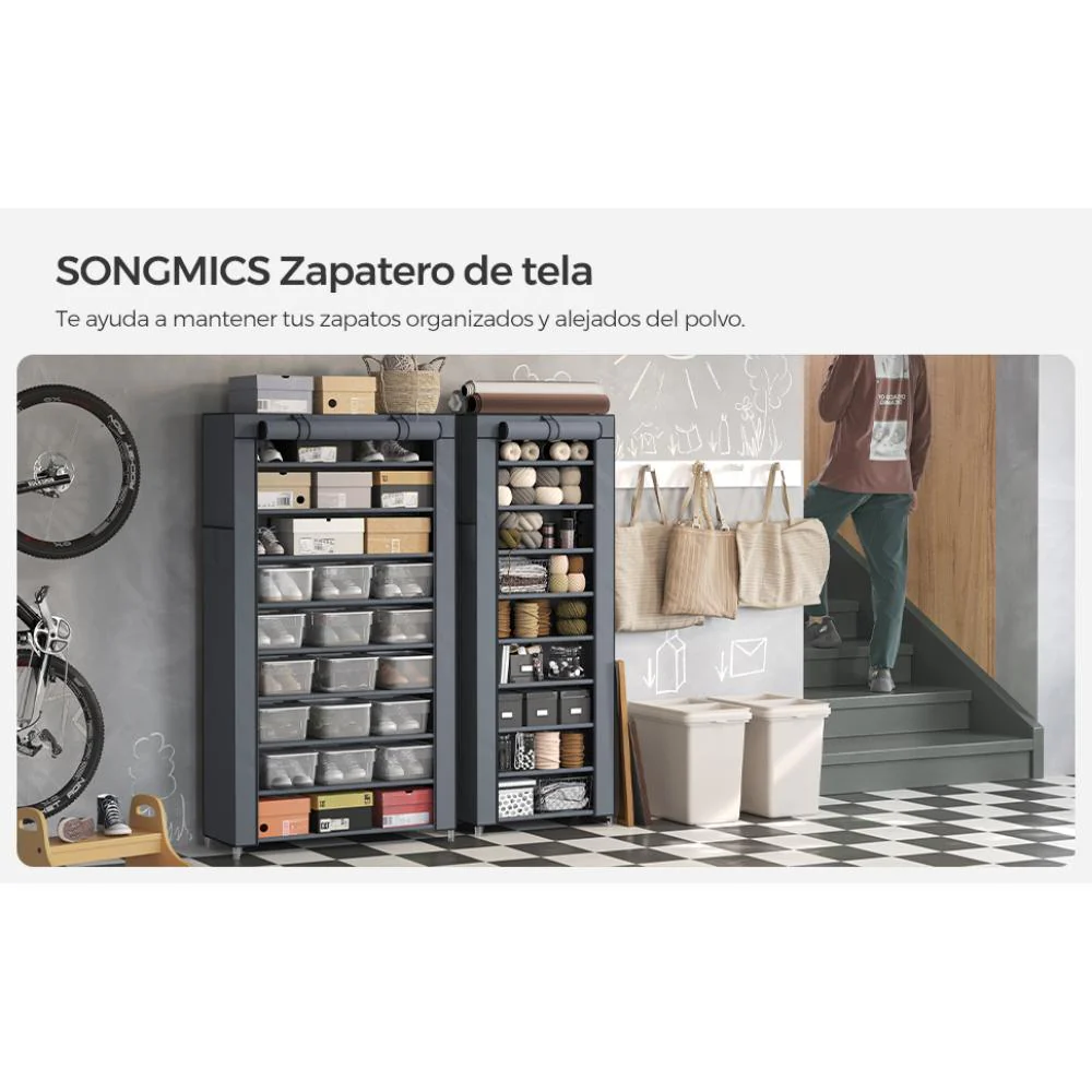 CLOSET PORTÁTIL ZAPATERO MIEK, GRIS 27 PARES - Image 19