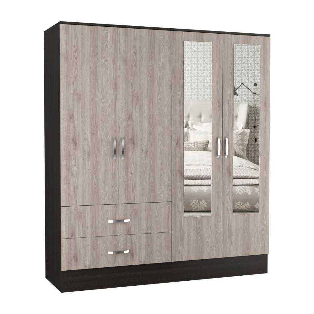 CLOSET QUILES, HUMO Y WENGUE, CON DOS ESPEJOS Y CUATRO PUERTAS ABATIBLES    ZF - Image 5