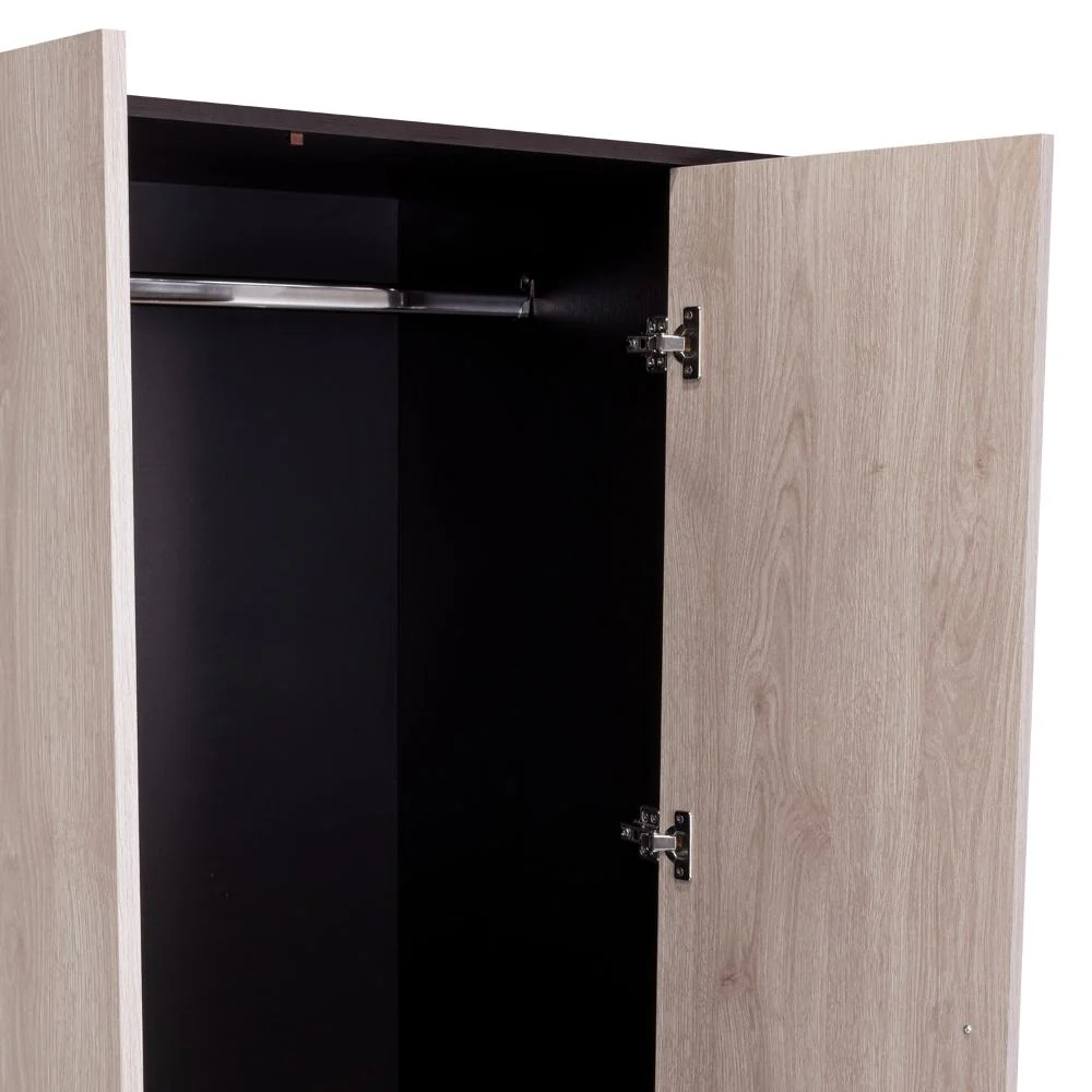 CLOSET QUILES 120, WENGUE Y HUMO, CON ESPEJO, TUBO PARA COLGAR ROPA, TRES PUERTAS ABATIBLES ZF - Image 9