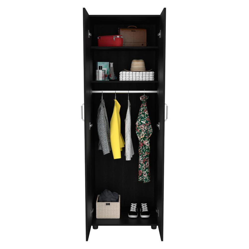 CLOSET RAYO, WENGUE, CON DOS PUERTAS Y TUBO EN SU INTERIOR    ZF - Image 3