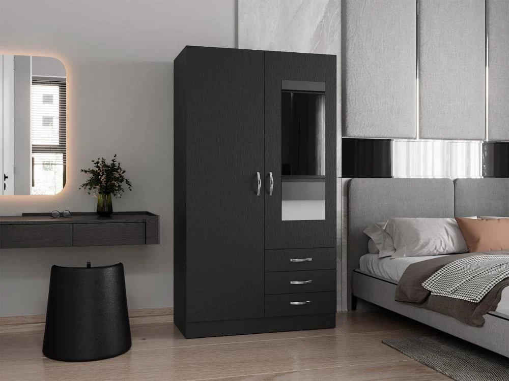 CLOSET SAMKA, WENGUE, CON DOS PUERTAS ABATIBLES Y TRES CAJONES - Image 5