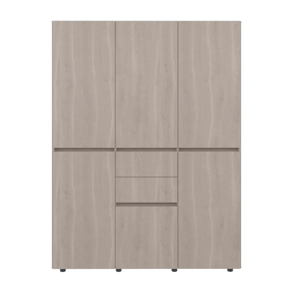 CLOSET SIRUELA 150, BARDOLINO Y BLANCO, CON SEIS PUERTAS Y GRAN CAPACIDAD DE ALMACENAMIENTO - Image 3