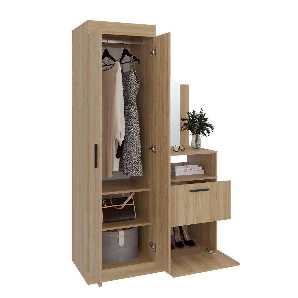 CLOSET TOCADOR PRAGA, FRESNO EUROPEO, CON DISEÑO MODERNO INCLUYE ESPEJO - Image 4