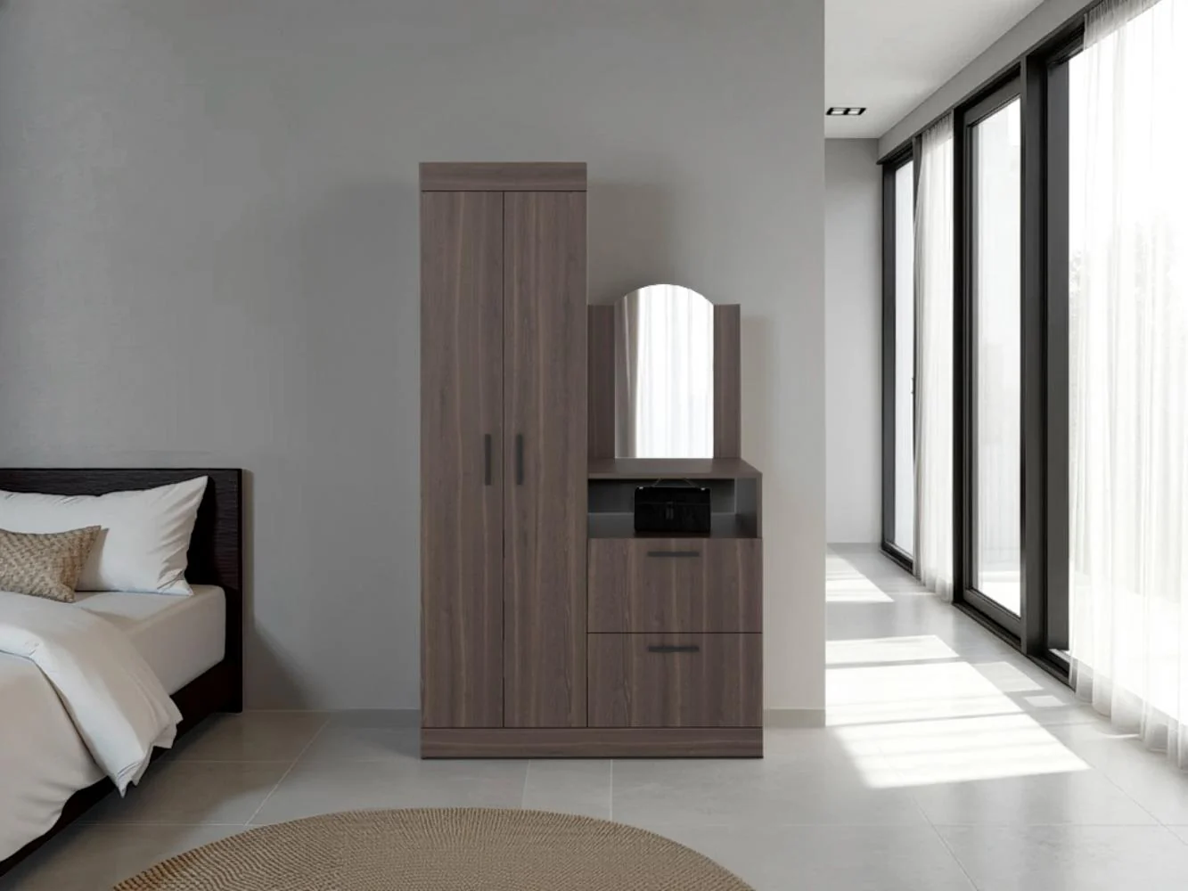 CLOSET TOCADOR PRAGA, MILAN, CON DISEÑO MODERNO INCLUYE ESPEJO - Image 6