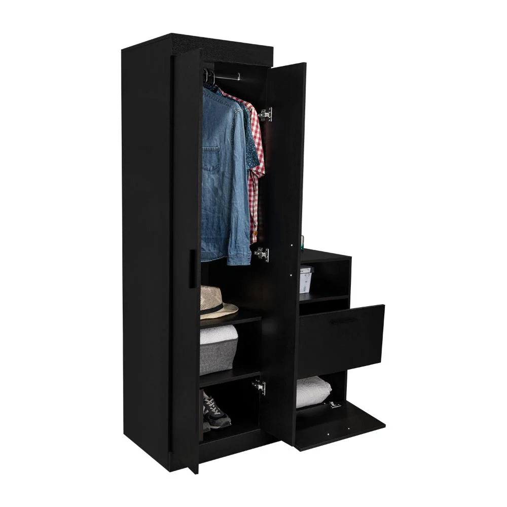 CLOSET TOCADOR PRAGA, WENGUE, CON DISEÑO MODERNO INCLUYE ESPEJO - Image 2