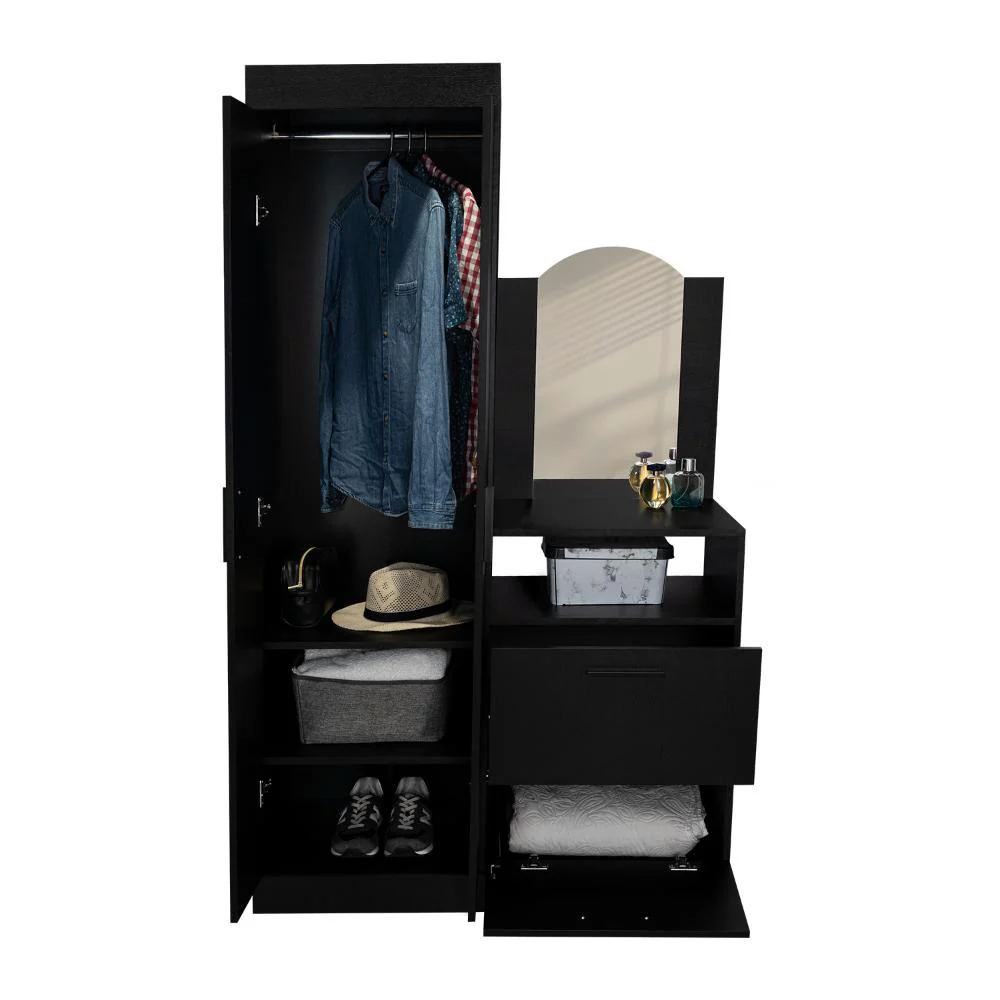 CLOSET TOCADOR PRAGA, WENGUE, CON DISEÑO MODERNO INCLUYE ESPEJO - Image 4