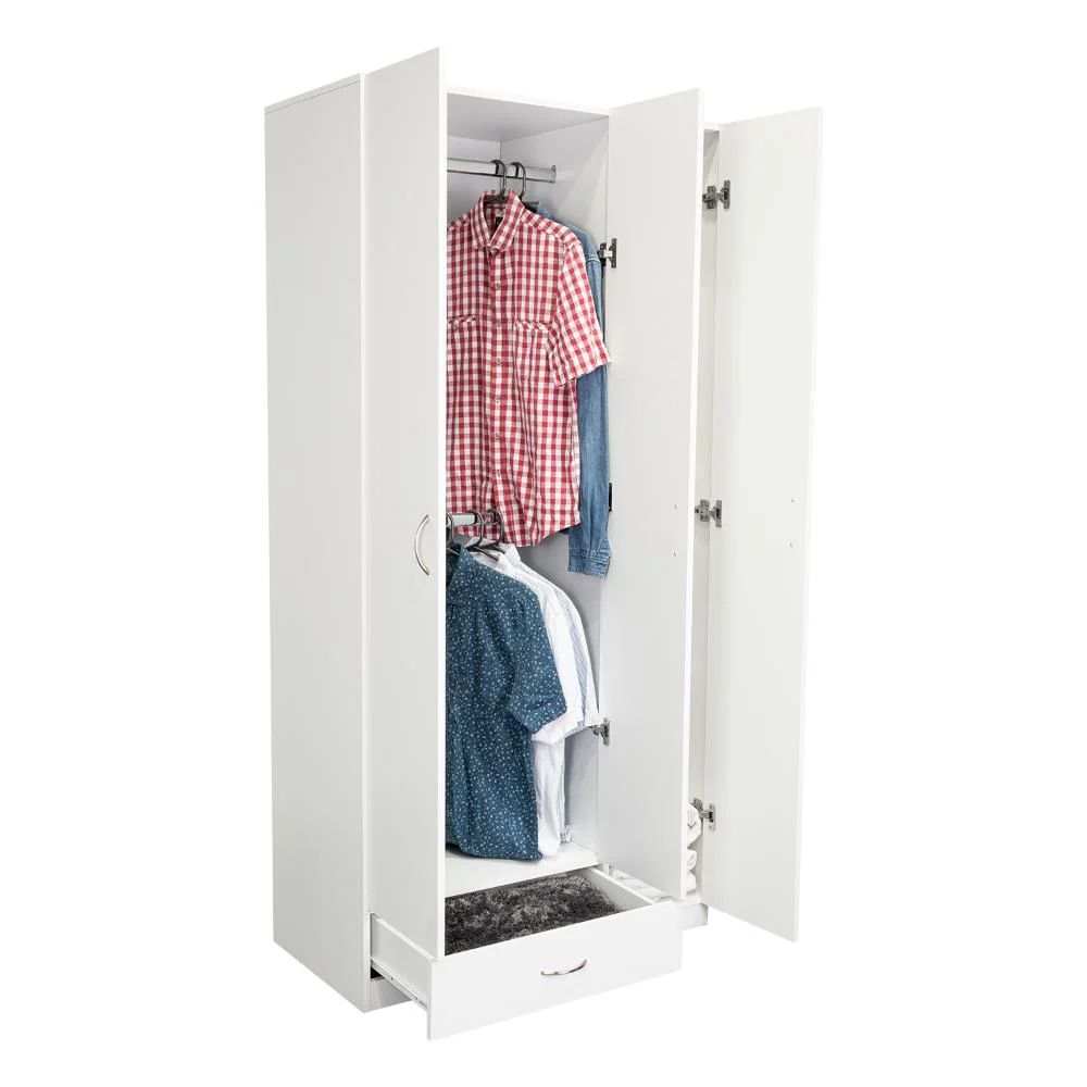 CLOSET VILTEX, BLANCO, CON UN CAJON, AMPLIOS ESPACIO PARA ROPA