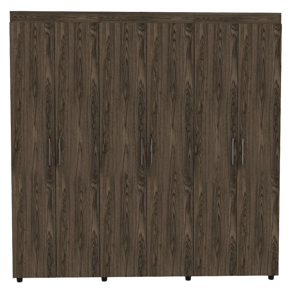 CLOSET ZAFIRO, CHOCOLATE, CON DOS CAJONES MULTIUSOS Y SEIS PUERTAS ABATIBLES - Image 6