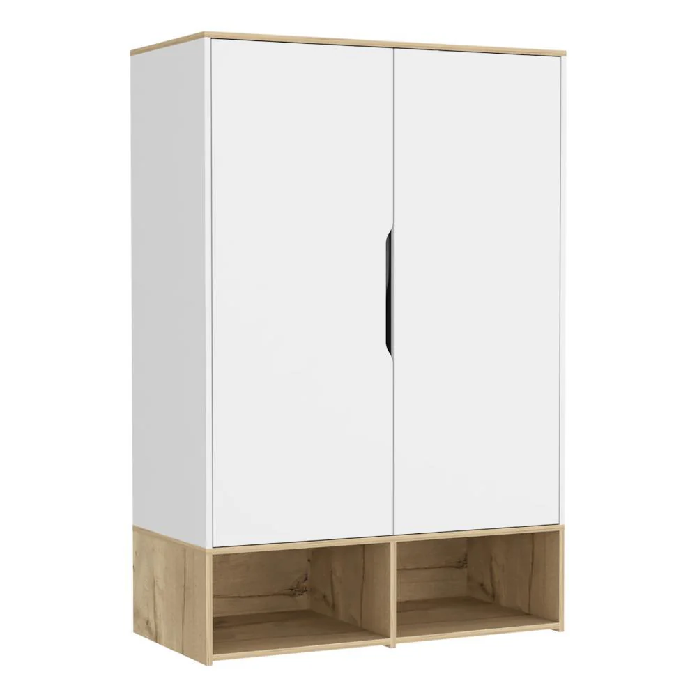 CLOSET ZAPATERO VICKTUS, BLANCO Y CAFÉ CLARO, CON DOS PUERTAS BATIENTES, AMPLIOS ESPACIOS PARA ALMACENAMIENTO - Image 5