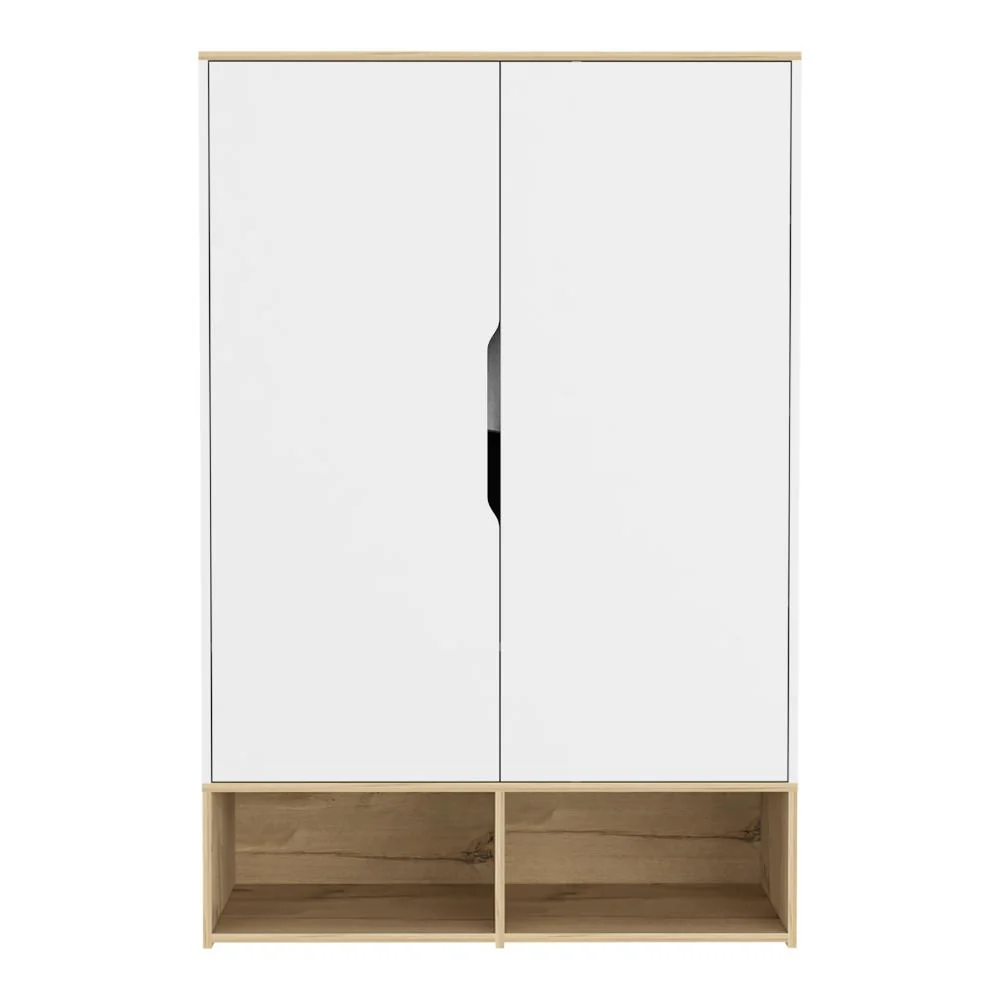 CLOSET ZAPATERO VICKTUS, BLANCO Y CAFÉ CLARO, CON DOS PUERTAS BATIENTES, AMPLIOS ESPACIOS PARA ALMACENAMIENTO - Image 6