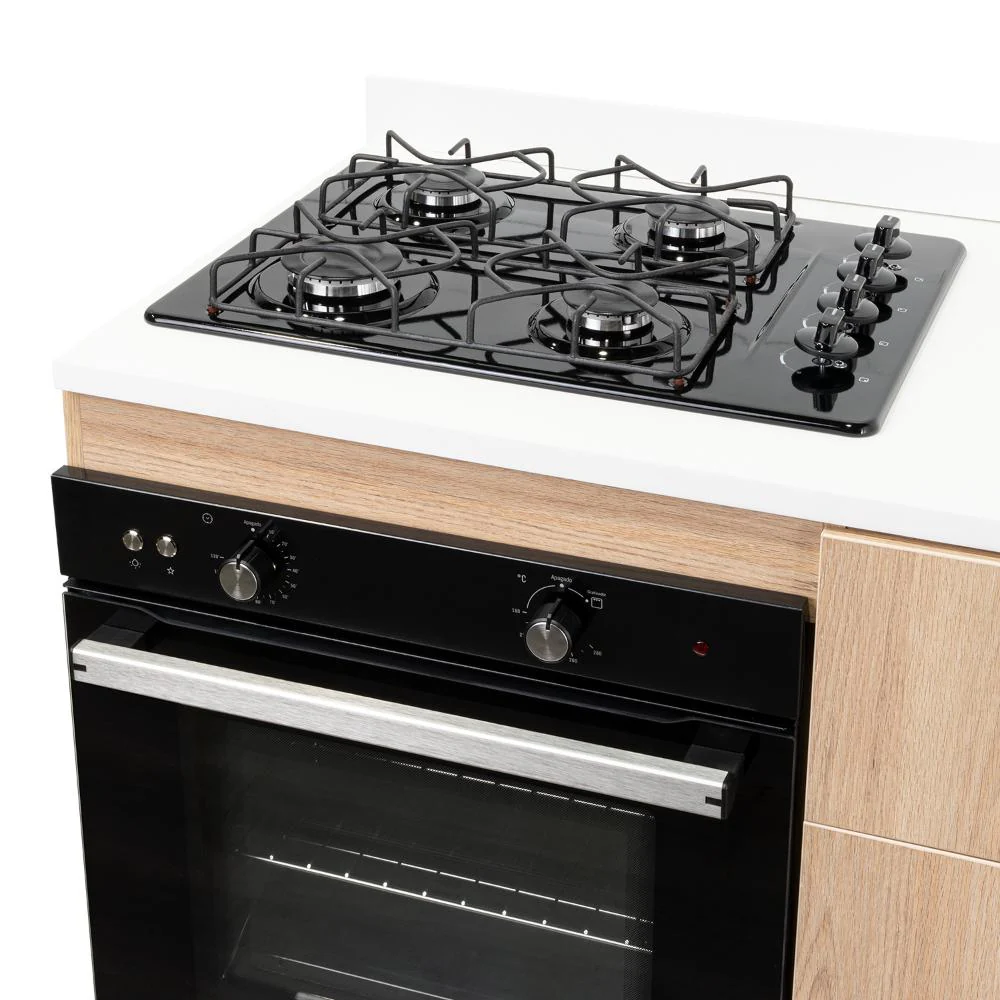COCINA INTEGRAL ELICA, BEIGE, INCLUYE MESÓN DERECHO CON ESTUFA 4 PUESTOS A GAS + CAMPANA + HORNO - Image 10