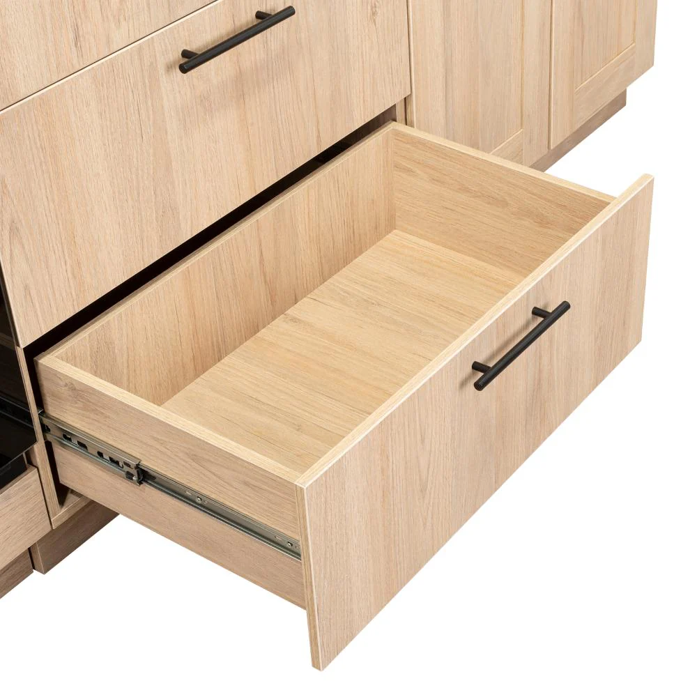 COCINA INTEGRAL ELICA, BEIGE, INCLUYE MESÓN DERECHO CON ESTUFA 4 PUESTOS A GAS + CAMPANA + HORNO - Image 13