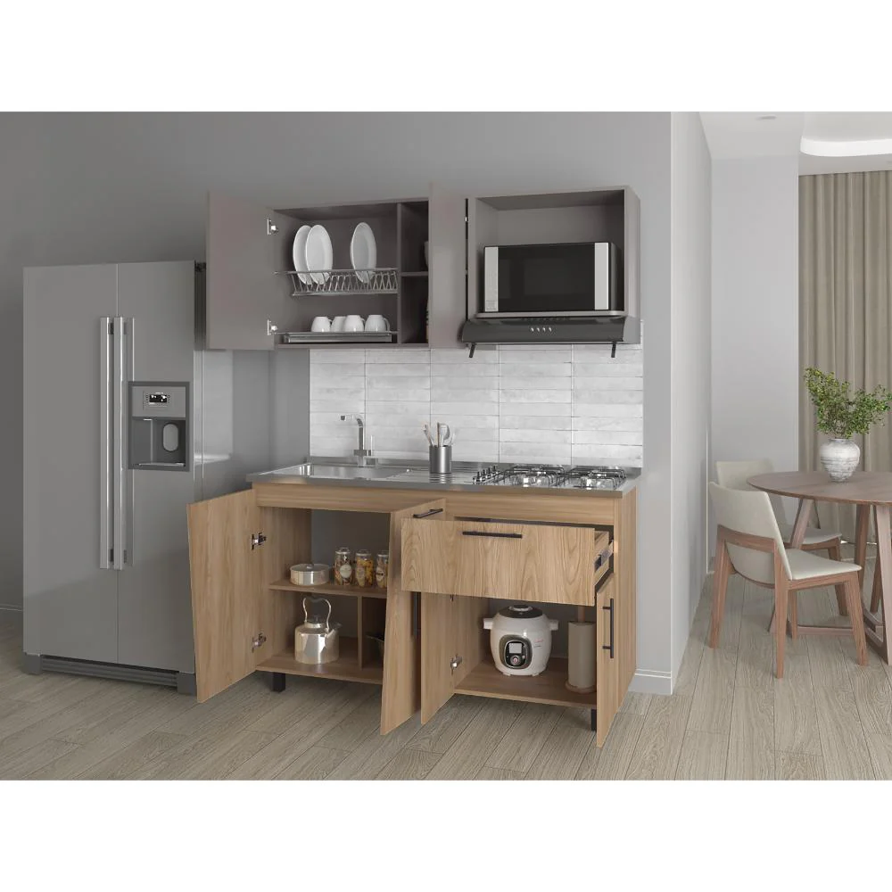COCINA INTEGRAL EMILIA, FRESNO EUROPEO Y TAUPE, INCLUYE MESÓN IZQUIERDO - Image 4