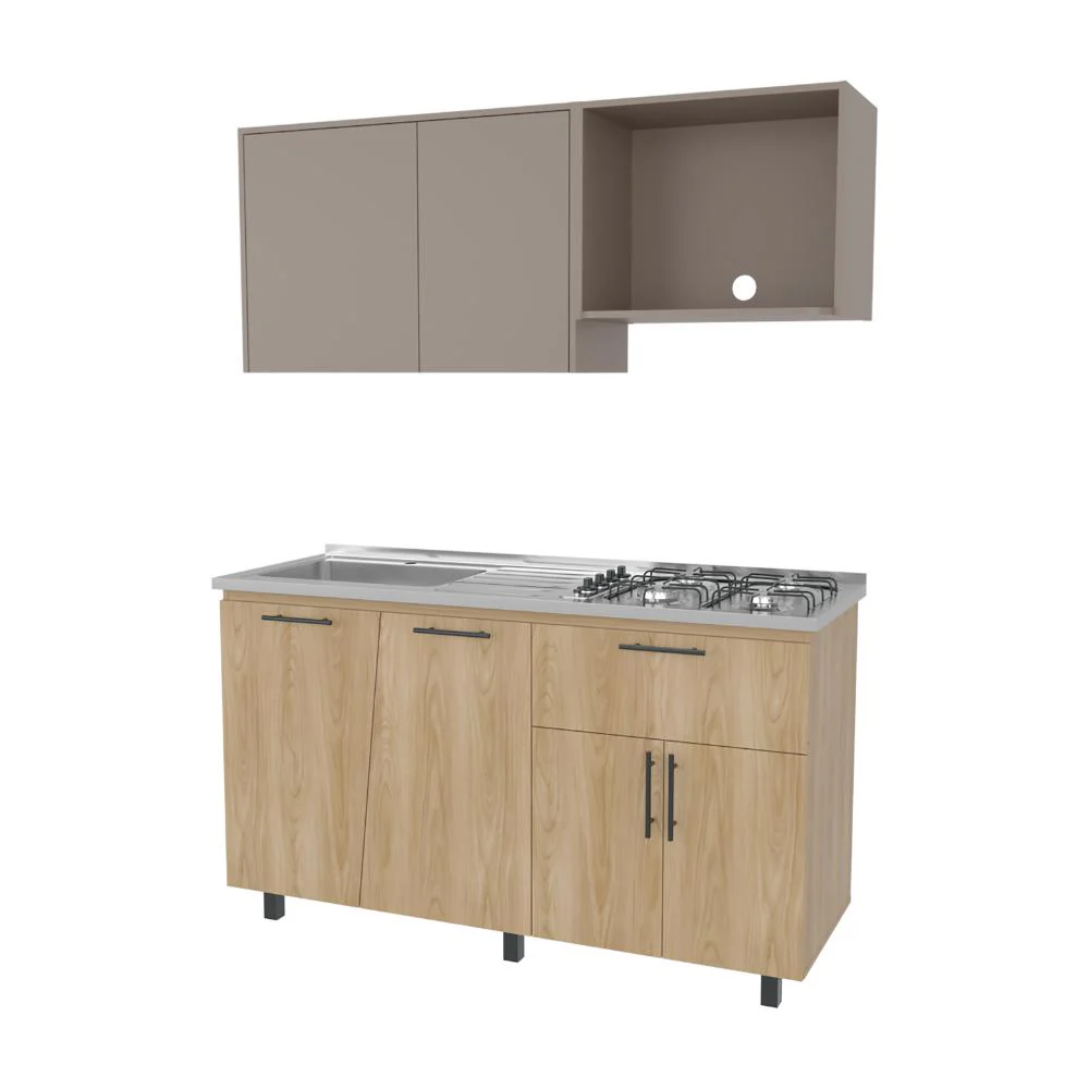COCINA INTEGRAL EMILIA, FRESNO EUROPEO Y TAUPE, INCLUYE MESÓN IZQUIERDO - Image 5