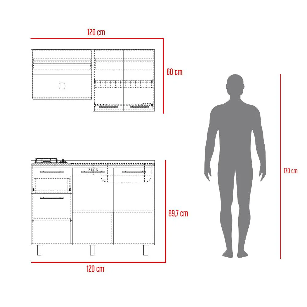 COCINA INTEGRAL PIRET, BLANCO DUQUEZA Y MILAN, INCLUYE MESÓN DERECHO SOCODA - Image 7