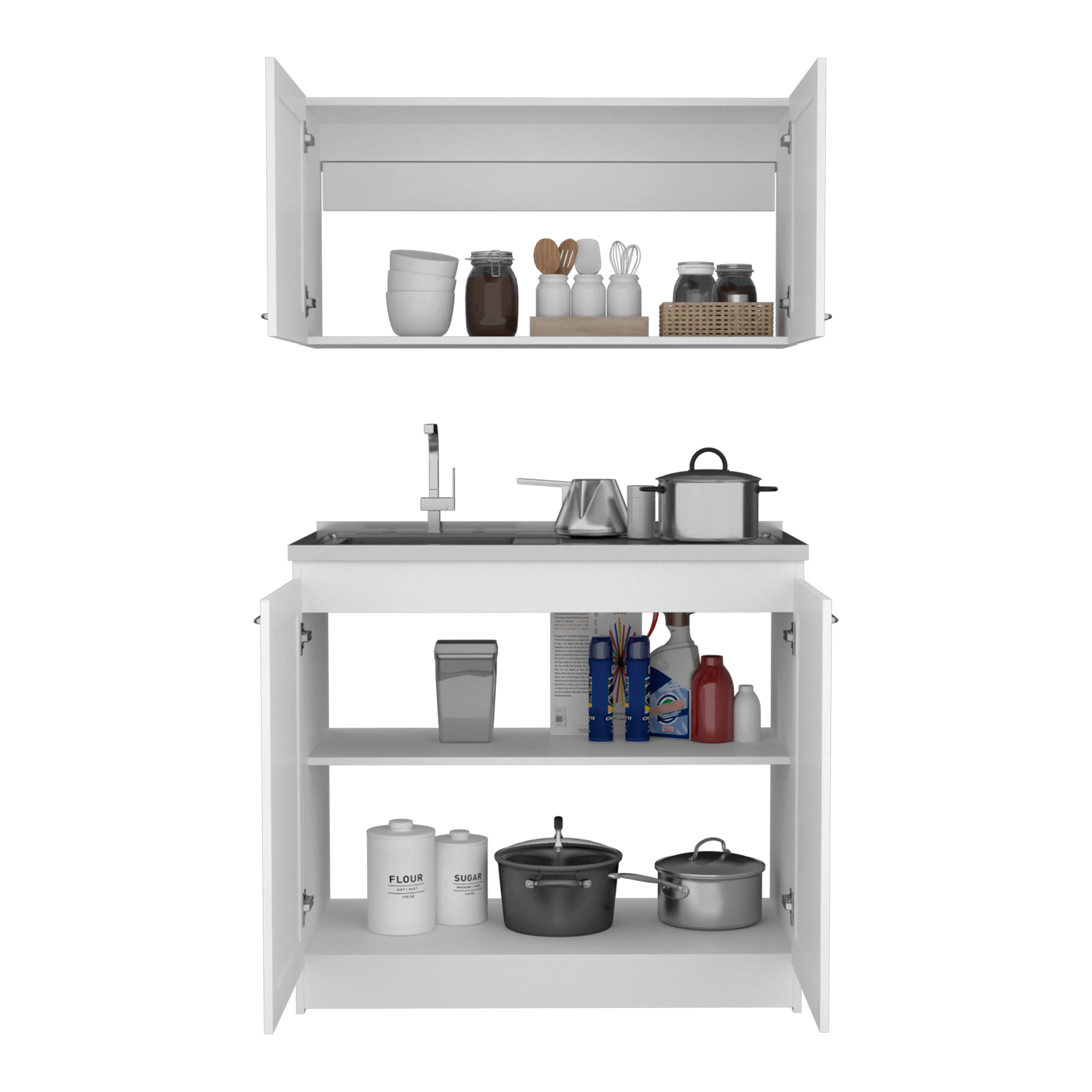 COCINA INTEGRAL TORONTO, BLANCO, INCLUYE MESÓN IZQUIERDO ZF - Image 2