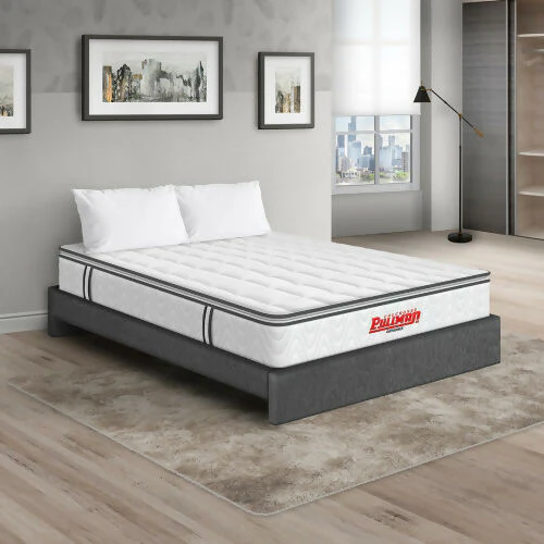 COLCHÓN ORTHOPACK BTU + BASE CAMA + ALMOHADA COLOR CLASICO TELA COLOR GRIS 100X190 SENCILLO - Image 2