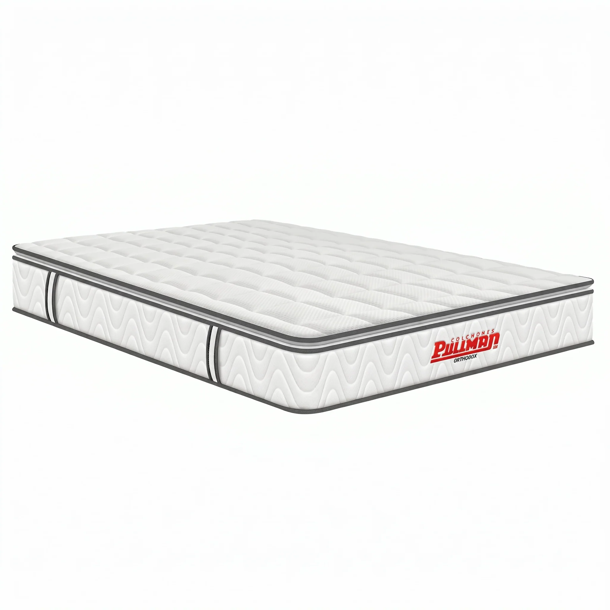 COLCHÓN ORTHOPACK BTU + BASE CAMA + ALMOHADA COLOR CLASICO TELA COLOR GRIS 100X190 SENCILLO - Image 7