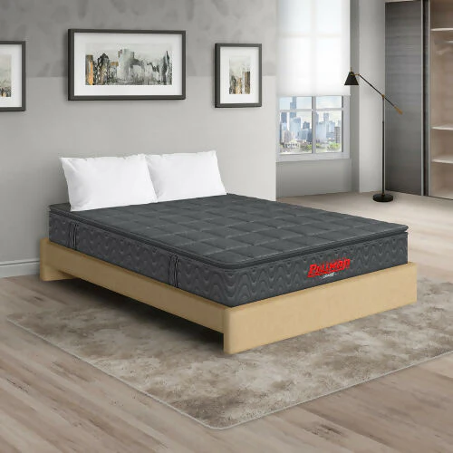 COLCHÓN ORTHOPACK BTU + BASE CAMA + ALMOHADA COLOR GRIS TELA COLOR BEIGE 100X190 SENCILLO - Image 2