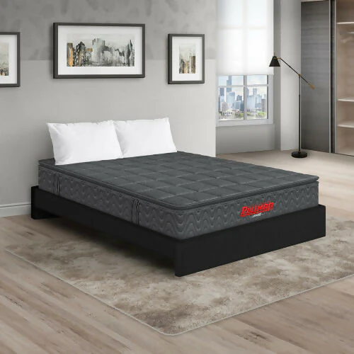 COLCHÓN ORTHOPACK BTU + BASE CAMA + ALMOHADA COLOR GRIS TELA COLOR NEGRO 120X190 SEMIDOBLE - Image 2