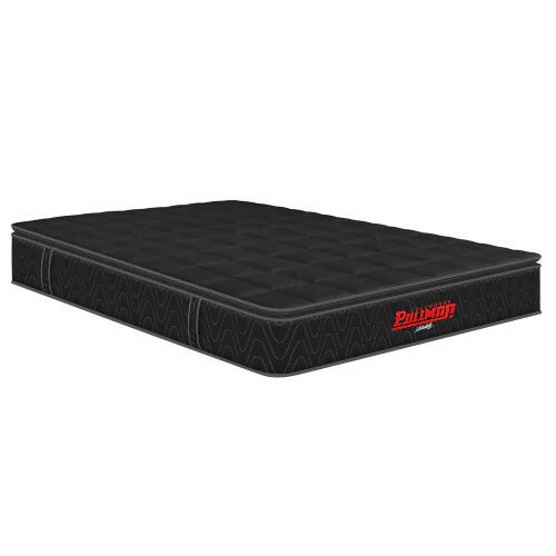 COLCHÓN ORTHOPACK BTU + BASE CAMA + ALMOHADA COLOR NEGRO TELA COLOR CAFE 200X200 KING - Image 3